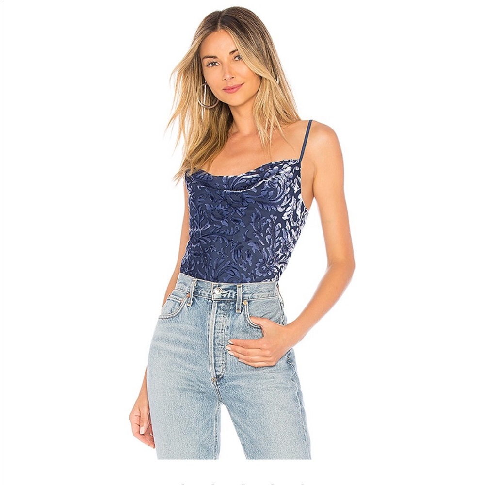 NWOT Jezebel top in Midnight Blue
